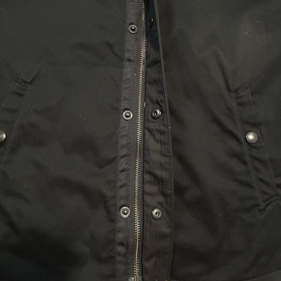 Monadic Mens Cargo Jacket Size Small Black Full Zip Shacket - Picture 8 of 15